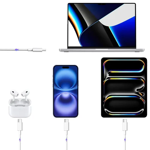 Vista 7 de APETOO Adaptador de cargador USB C de 18 W con cable de carga rápida tipo C para iPhone 17 16 15 Pro Max Plus para iPad 10th, cable USB-C de 3.3
