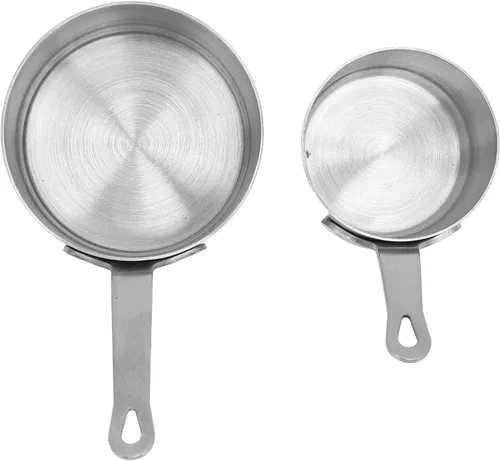 Vista 6 de 2 mini salsas de acero inoxidable, capacidad de 5.5 onzas, plata, sin tapa, apilable, adecuado para el hogar, restaurante, picnic