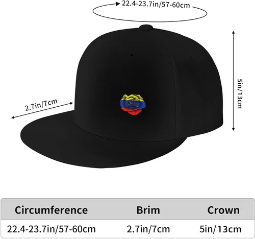 Vista 2 de Gorra de béisbol con diseño de banderas de Venezuela y rosa para hombres y mujeres, ajustable, gorra de camionero vintage, lavada, regalo negro