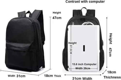 Vista 3 de Piatek Mochila clásica Cristiano Ronaldo impermeable de lona casual para niños y niñas, mochila de regreso a clases, Cielo estrellado 5, Mochilas