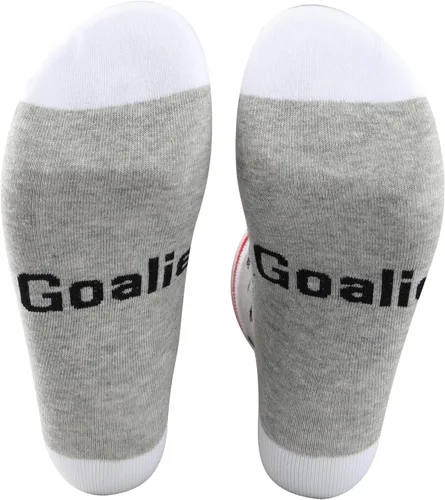 Vista 4 de PXTIDY 2 pares de calcetines de portero de hockey portero regalo de portero de hockey sobre hielo regalos para jugadores de hockey sobre hielo