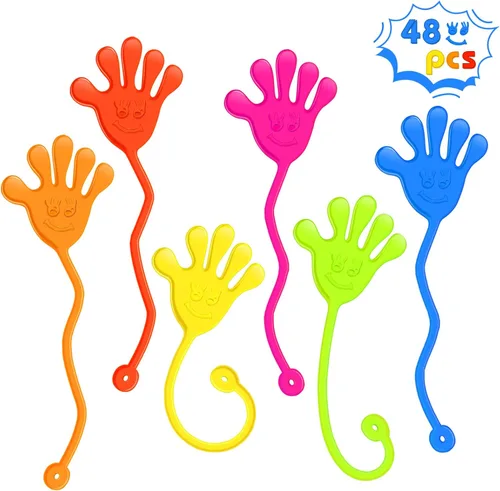 Vista 17 de Sticky Hands a Granel 36 Piezas Favores de Fiesta de Tractores y Autos para Niños Juguetes de Mano Pegajosa Elástica con Forma de Tractores Rellenos