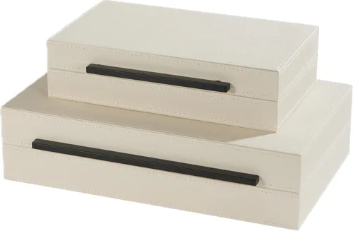 Vista 11 de Sagala Caja Decorativa Negra de Shagreen Con Mango Dorado, Caja Organizadora de Joyas Caja Guardadora, Caja de Almacenamiento de Cuero Sintético