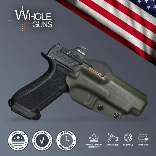 Vista 9 de OWB - Pala negra de desmontaje rápido - Funda KYDEX - Cintura exterior - Retención Posi-Click - 100% fabricada en EE. UU