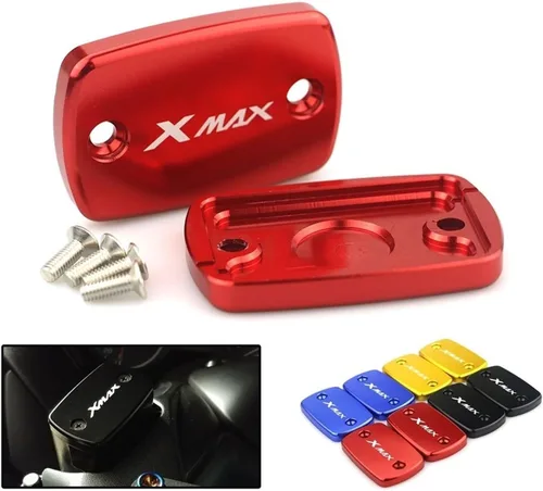 Vista 3 de Tapa protectora CNC aluminio motocicleta freno maestro cilindro tanque taza aceite taza accesorios modificados para Yamaha XMAX 250 300