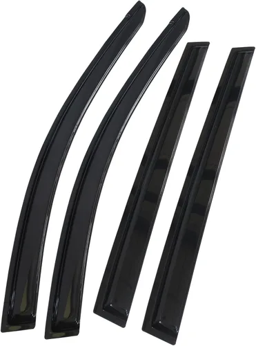 Vista 9 de IKON MOTORSPORTS - Visera de ventana compatible con Toyota RAV4 2013-2018, humo oscuro acrílico, 4 unidades, protección contra la lluvia, viento