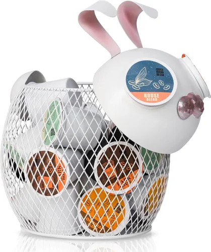 Vista 8 de Made Easy Kit Organizador de cestas de cápsulas de café, decoración útil, compatible con cápsulas Keurig K-Cup, decoración funcional de barra