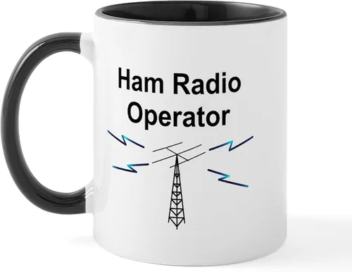 Vista 17 de CafePress Eat Sleep - Taza de café de cerámica con radio, 11 oz (11.0 fl oz)