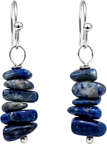 Vista 9 de Natural Gemstone Chip Drop & Dangle Earrings for Women - Small, Lightweight