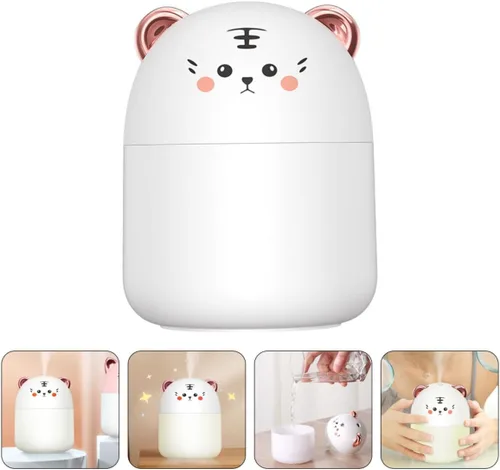 Vista 4 de Mini Cartoon Tiger USB Humidifier for Home Office Portable Compact Mist Sprayer with Quiet Operation Continuous Spray Space-saving Desktop Air