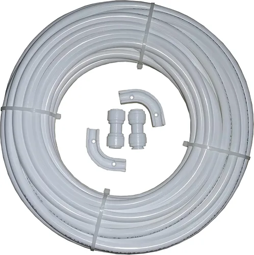 Vista 5 de Tubo de 1/4 pulgada O.D. Longitud 16.4 pies (16.4 ft) Tubo de filtro de agua RO negro PE, uso con sistemas de ósmosis inversa, filtros de agua