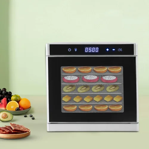 Vista 5 de 6/8 Tray Commercial Food Dehydrator Machine with Digital Adjustable 24h Timer 700w Commercial Food Dehydrator Tray Stainless Steel Fruit Meat Jerky