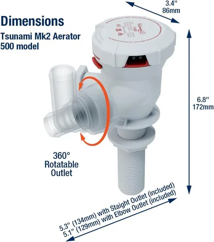 Vista 5 de Attwood Tsunami MK2 Aerator Pump