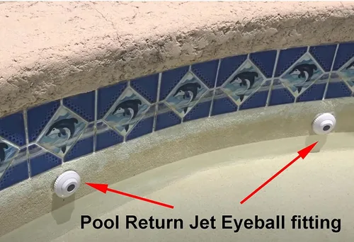 Vista 3 de ATIE Pool Spa Directional Flow Hydrostream Return Jet Fitting SP1419D con apertura ajustable de 3/4 pulgadas globo ocular giratorio para Hayward