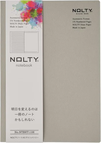 Vista 12 de NOLTY NTBNT1104 - Cuaderno A5, asimétrico, rayado de 0.24 pulgadas (0.236 in), cuadrado con puntos, naranja