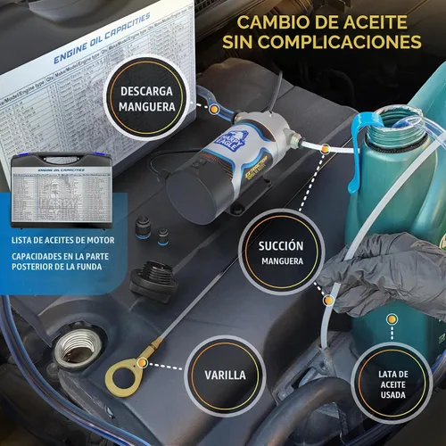 Vista 4 de Bomba Extractadora de Aceite Eléctrica Harpy Eagle 12/24V 100W, Bomba Extractadora de Líquido de Cambio de Aceite Portátil para Automotriz, Coches