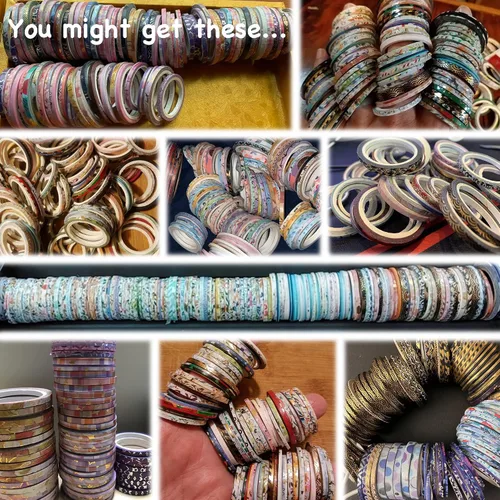 Vista 9 de Extra - Juego de cinta Washi extra delgada, patrones aleatorios, 80 rollos + paquete de lámina dorada, cinta decorativa para enmascarar súper