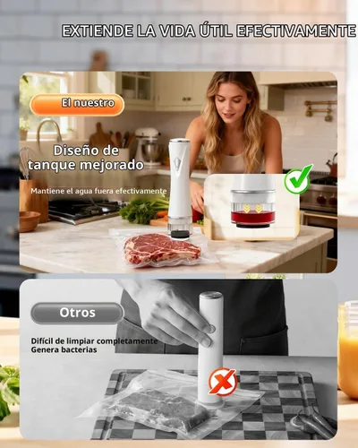Vista 4 de Sellador al vacío de mano para alimentos con 30 bolsas reutilizables