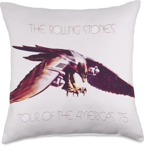 Vista 5 de The Rolling Stones - Almohada oficial de gira de las Américas 75, 16.0 x 16.0 in, multicolor