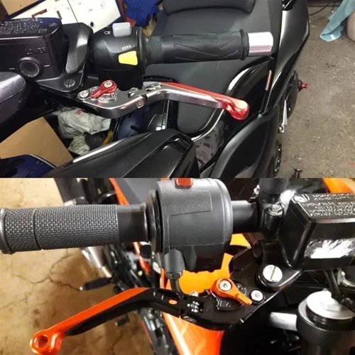 Vista 5 de Handle Clutch Brake Lever For Yamaha XT660 2004-2016 Brake Handle CNC Adjustable Motorcycle Clutch Brake Lever (Color : 6)