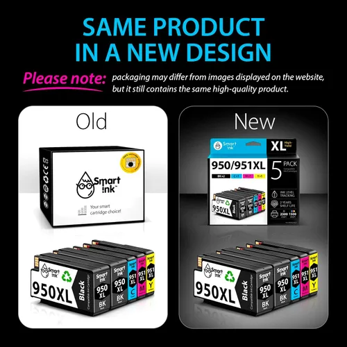 Vista 7 de Smart Ink Cartuchos de tinta compatibles de repuesto para HP 950XL 951XL 950 XL 951 XL 5 unidades combo (2 negro y 1 cian 1 magenta 1 amarillo)