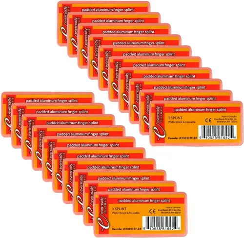 Vista 6 de Ever Ready First Aid Férulas acolchadas de aluminio para dedos de 4" x 2" - Paquete de 10