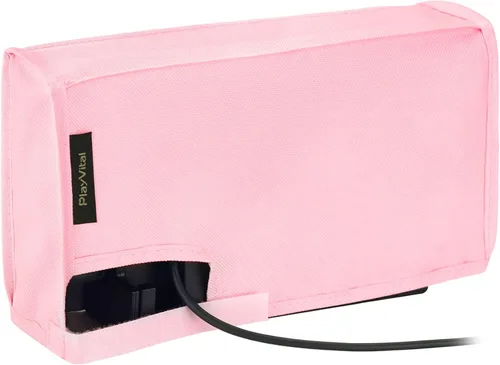 Vista 3 de PlayVital Cubierta antipolvo de nailon, forro suave y ordenado, funda impermeable antiarañazos para Nintendo Switch y Switch OLED Base de carga