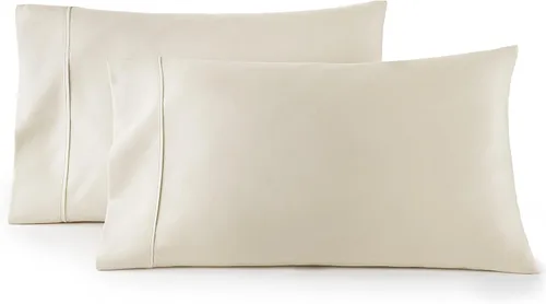 Vista 15 de Fundas de almohada – Juego de 2 fundas de almohada de algodón de 600 hilos, calidad de algodón, sedoso y suave, sin arrugas
