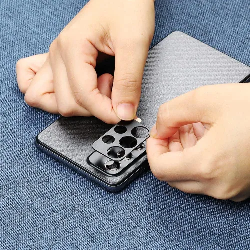Vista 4 de Ibywind Protector de pantalla para SamSung Galaxy A52 5G/4G/A52S, con 2 piezas de vidrio templado, 1 protector de lente de cámara, 1 película