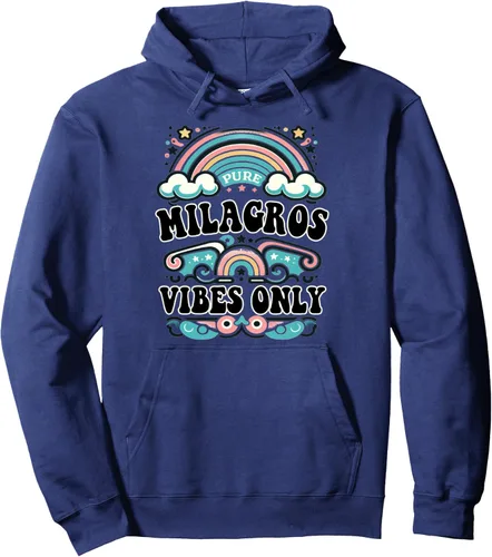 Vista 6 de MILAGROS Vibes Only Cute Retro Girls MILAGROS Name Pullover Hoodie