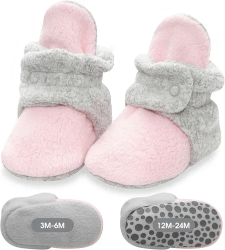 Vista 19 de Zutano Botines de forro polar unisex para bebé, con cierre de dos broches, de recién nacido a 24 meses Rosa bebé
