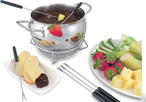 Vista 4 de Swissmar Mont Brule - Juego de fondue eléctrico, 9 piezas, 2.1 cuartos