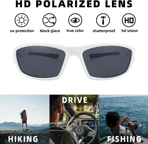 Vista 5 de FEISEDY Gafas de sol deportivas polarizadas clásicas para hombre conducción nocturna lentes amarillas ciclismo pesca conducción B2674