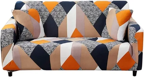 Vista 11 de Fundas elásticas para sofá de 1 plaza estampadas, fundas para sillón de 1 plaza universal, de 1 plaza con 1 funda de almohada