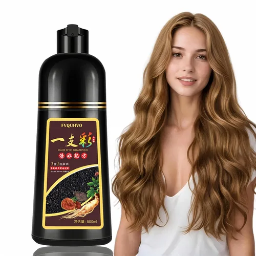 Vista 9 de Champú de tinte para cabello negro para cabello gris, champú instantáneo de color de cabello, tinte de cabello negro de larga duración y champu