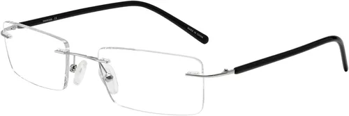 Vista 6 de FONHCOO Gafas de lectura con bloqueo de luz azul, antirayos azules, unisex, ligeras, sin marco, para computadora