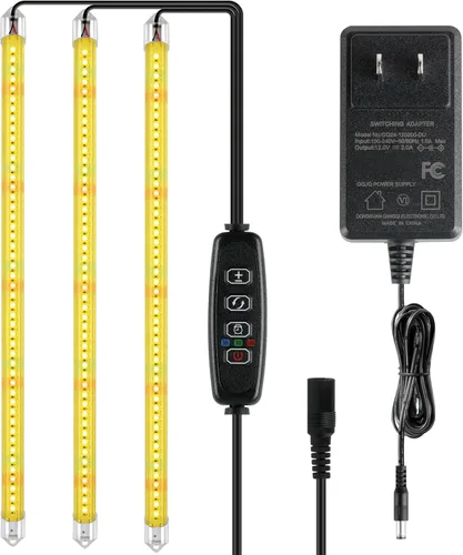 Vista 29 de iPower - Lámpara LED de crecimiento con espectro completo para plantas de interior, cuello de cisne ajustable, 2/3 modos de luz y 5/10 niveles