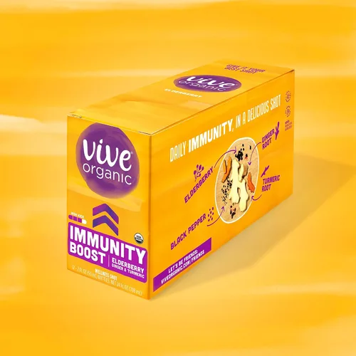 Vista 6 de Vive Organic Shot de Saúco para Apoyo Inmunológico, Cúrcuma y Jengibre Prensados en Frío, Sin Gluten, Vegano, Refuerzo de Inmunidad de Saúco, 2 Fl