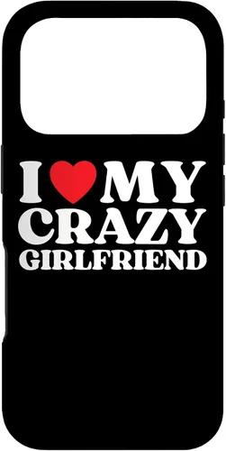 Vista 30 de Funny I Love My Crazy Girlfriend I Red Heart My Crazy GF - Carcasa para iPhone 17