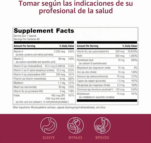 Vista 4 de Bariatric Advantage High ADEK Multi, 60 Cápsulas