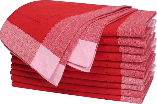 Vista 30 de Servilletas de tela de algodón con dobladillo de 18 x 18 pulgadas, color aguamarina con vainica, servilletas de boda, servilletas de cóctel