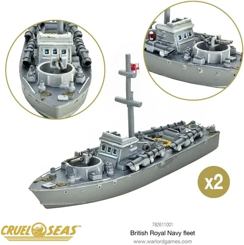 Vista 6 de Cruel Seas Warlord British Royal Fleet 1:300 WWII Naval Militar Wargaming Kit de modelo de plástico 782611001
