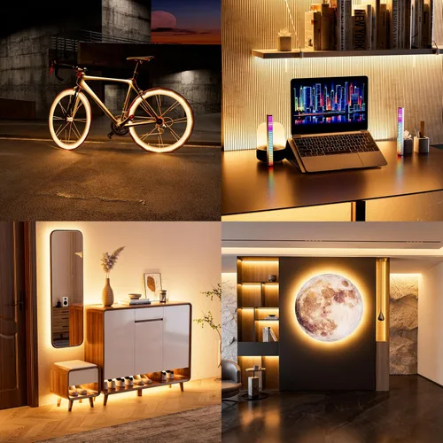 Vista 7 de PAUTIX Tira de luz LED COB USB de 5 V, 6.56 pies/6.6 ft, 1200 lm, regulable, 640 LED, 2700 K, blanco cálido, CRI90+ con retroiluminación de TV