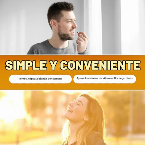 Vista 5 de Nivagen Weekly-D Vitamina D3 50,000 UI (colecalciferol) Cápsulas blandas de alta potencia una vez a la semana 24 cápsulas blandas Apoya