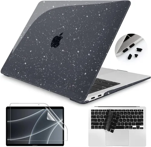 Vista 22 de Teryeefi Funda para MacBook Air 13 pulgadas Case 2021 2020 2019 2018 A2337 M1 A2179 A1932, carcasa rígida esmerilada, cubierta de teclado