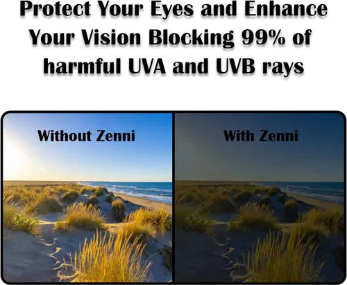 Vista 6 de ZENNI - Gafas de sol polarizadas con bloqueo de luz azul de ojo de gato para mujer, protección UV