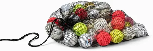 Vista 2 de 100 pelotas de golf usadas para practicar varios golpes – Pelotas de golf a granel baratas ideales para principiantes y práctica de swing de golf