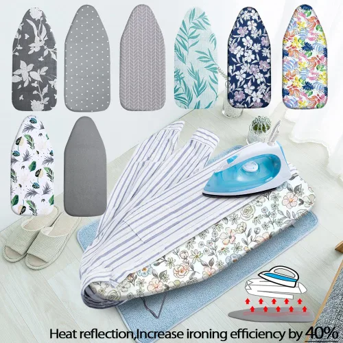 Vista 7 de Funda para tabla de planchar pequeña resistente a quemaduras, cubierta de planchado de mesa con acolchado reflectante del calor, almohadilla