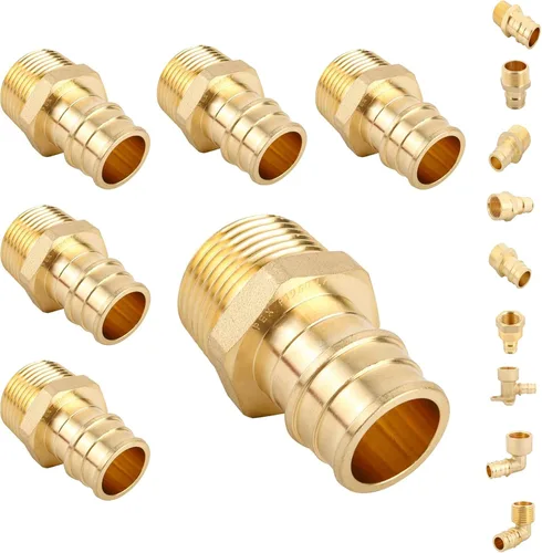 Vista 11 de PEX A Accesorios de latón de expansión, 1/2 "x 1/2" NPT hembra PEX-A Codo de oreja solo para tubos Pex-a (ASTM F1960)-2P