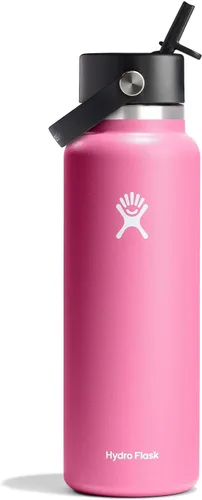 Vista 35 de Hydro Flask Botella de agua – Acero inoxidable aislado – Tapa flexible con popote de boca ancha, antiderrames, a prueba de fugas y recargable